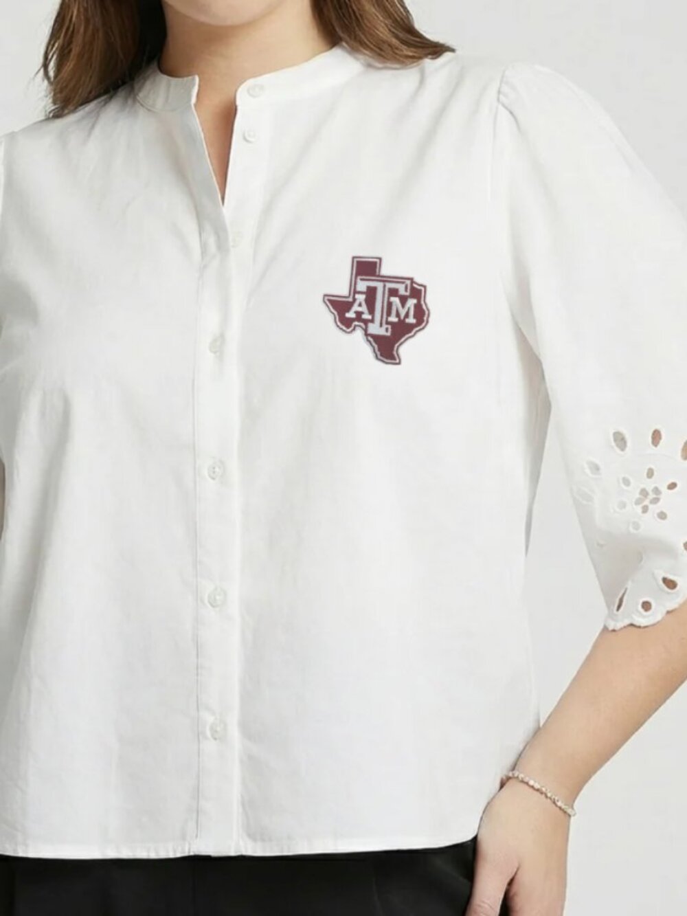 Size-S, A&M Aggies Patch on H&M Blouse